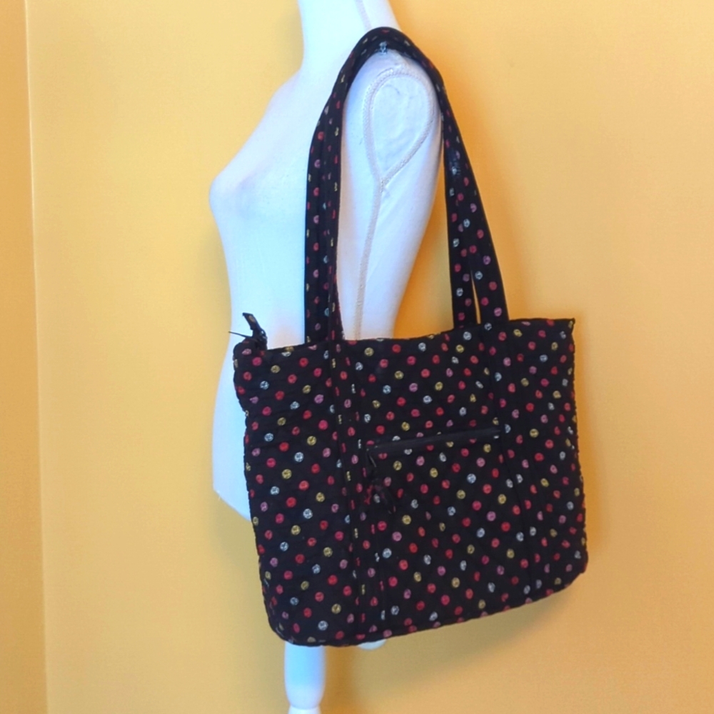 Vera Bradley Villager Havanna Dot Quilted Tote/Shoulder Bag - Picture 10 of 10